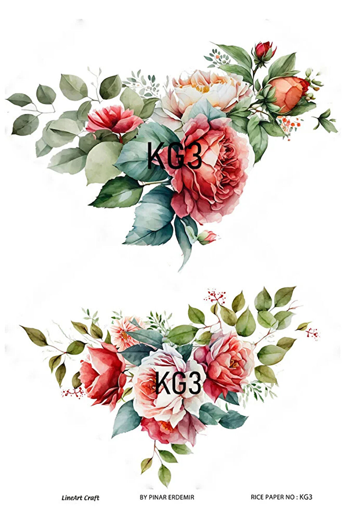 Gül Serisi KG3 Pirinç Dekopaj 30*42 cm