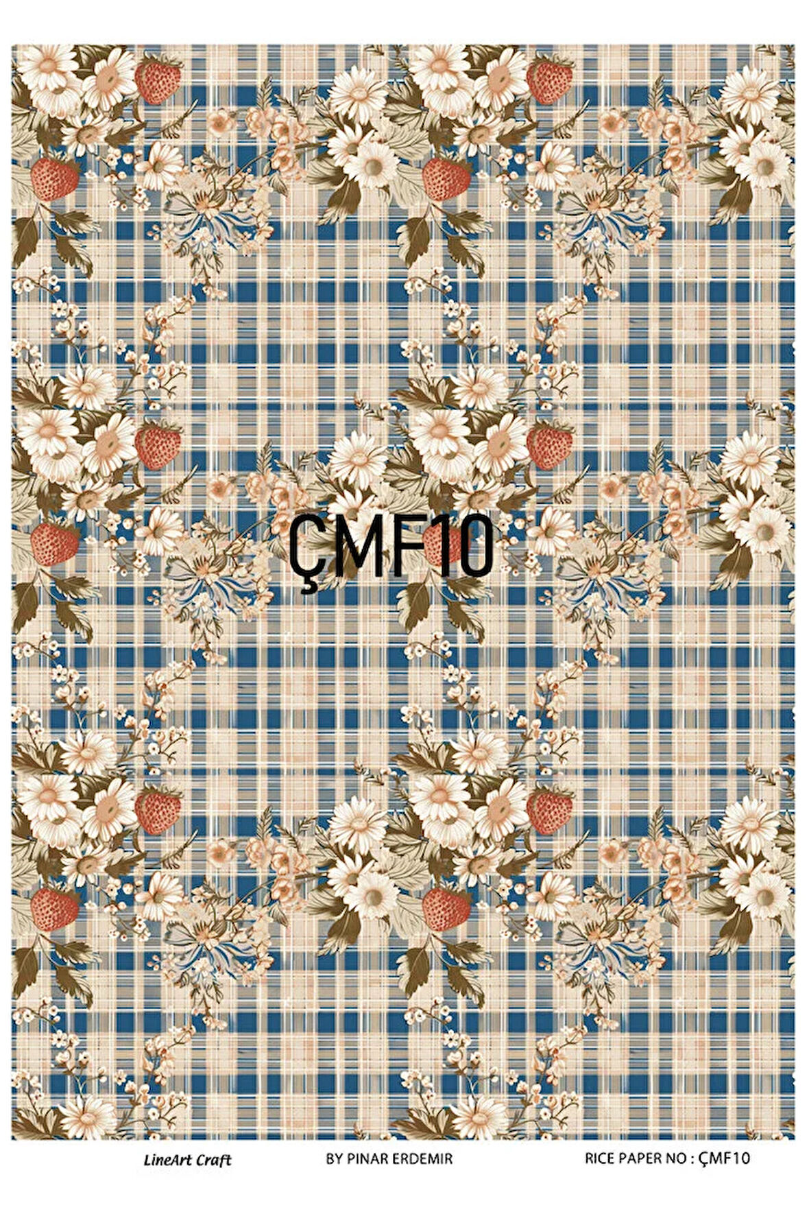 Çilek Serisi ÇMF10 Pirinç Dekopaj 30*42 cm