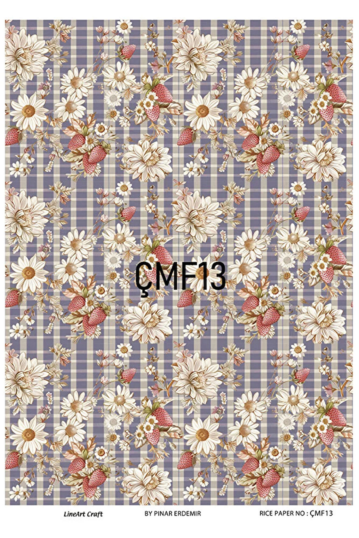 Çilek Serisi ÇMF13 Pirinç Dekopaj 30*42 cm