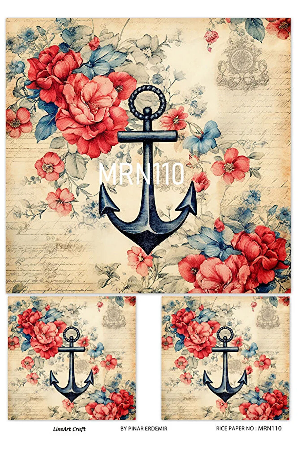 Marine Serisi MRN110 Pirinç Dekopaj 30*42 cm