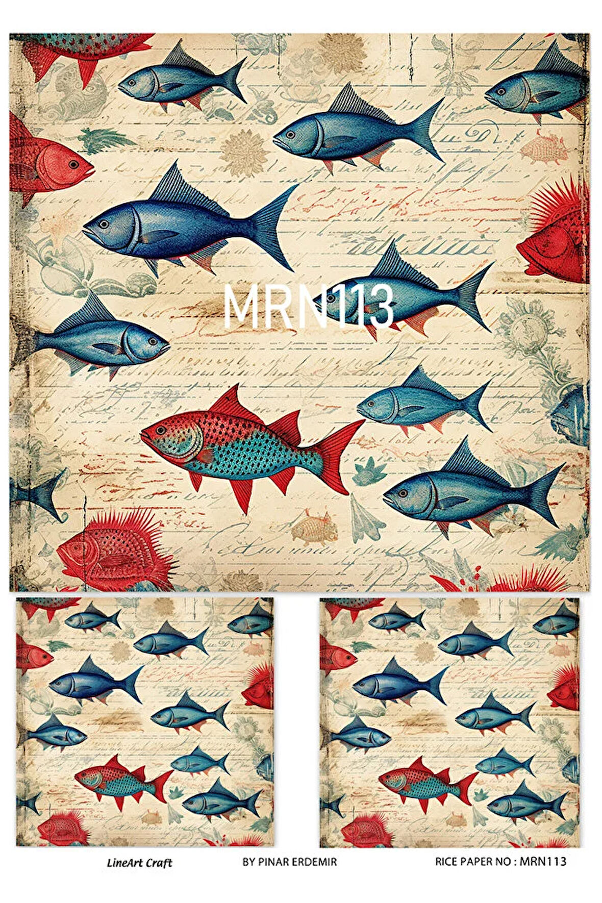 Marine Serisi MRN113 Pirinç Dekopaj 30*42 cm