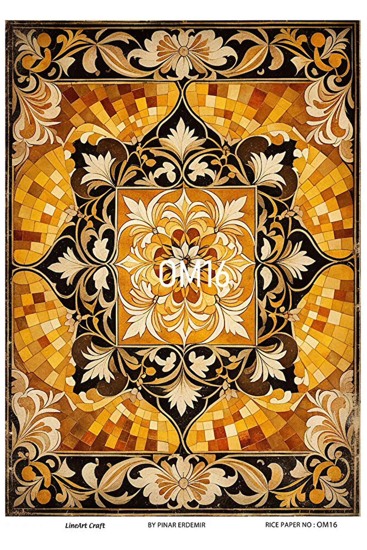 Oriental Mozaik Serisi OM16 Pirinç Dekopaj 30*42 cm