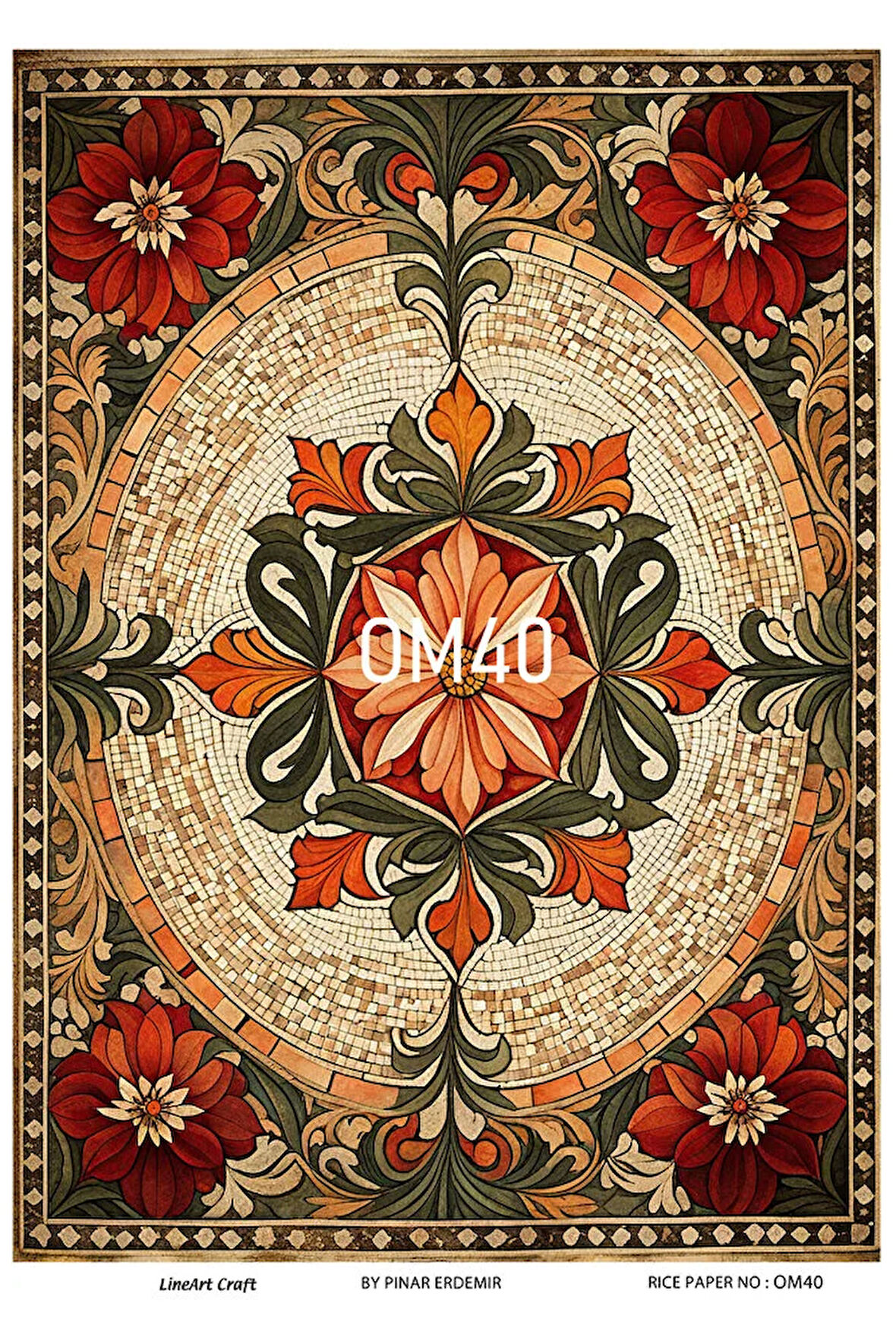 Oriental Mozaik Serisi OM40 Pirinç Dekopaj 30*42 cm
