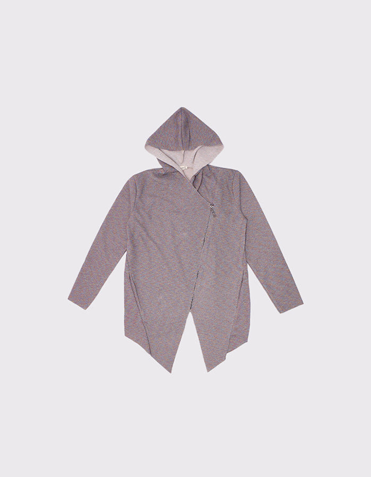 Genç Unisex Çapraz Fermuarlı Hırka