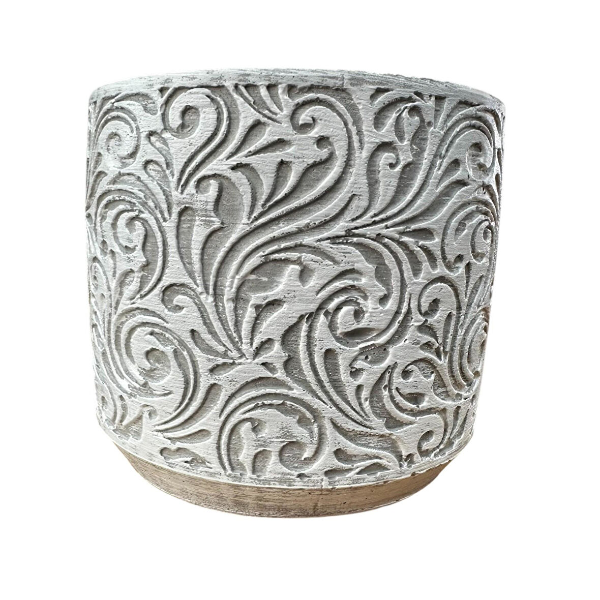 Bitki Tasarımı Ev dekorasyon Gri Çiçek Desen Beton Saksı Çiçeklik Saksılık