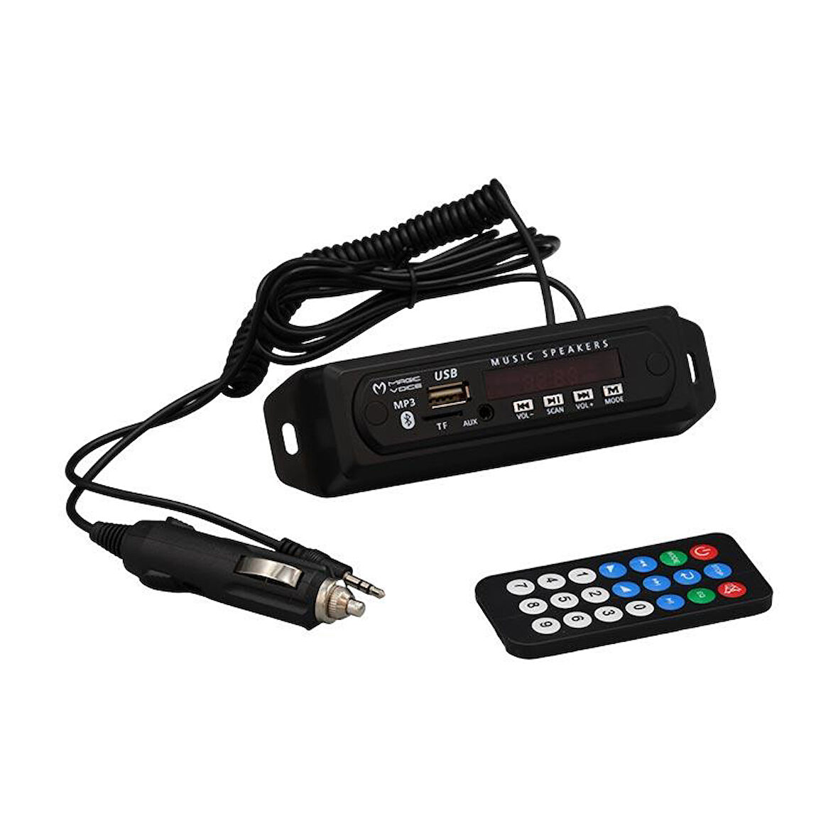 Usb-400 (V20) Bluetooth/aux Usb/sd/mmc-mi̇c-kumandali Oto Teyp Çevi̇ri̇ci̇ Di̇ji̇tal Player (5v/12v)