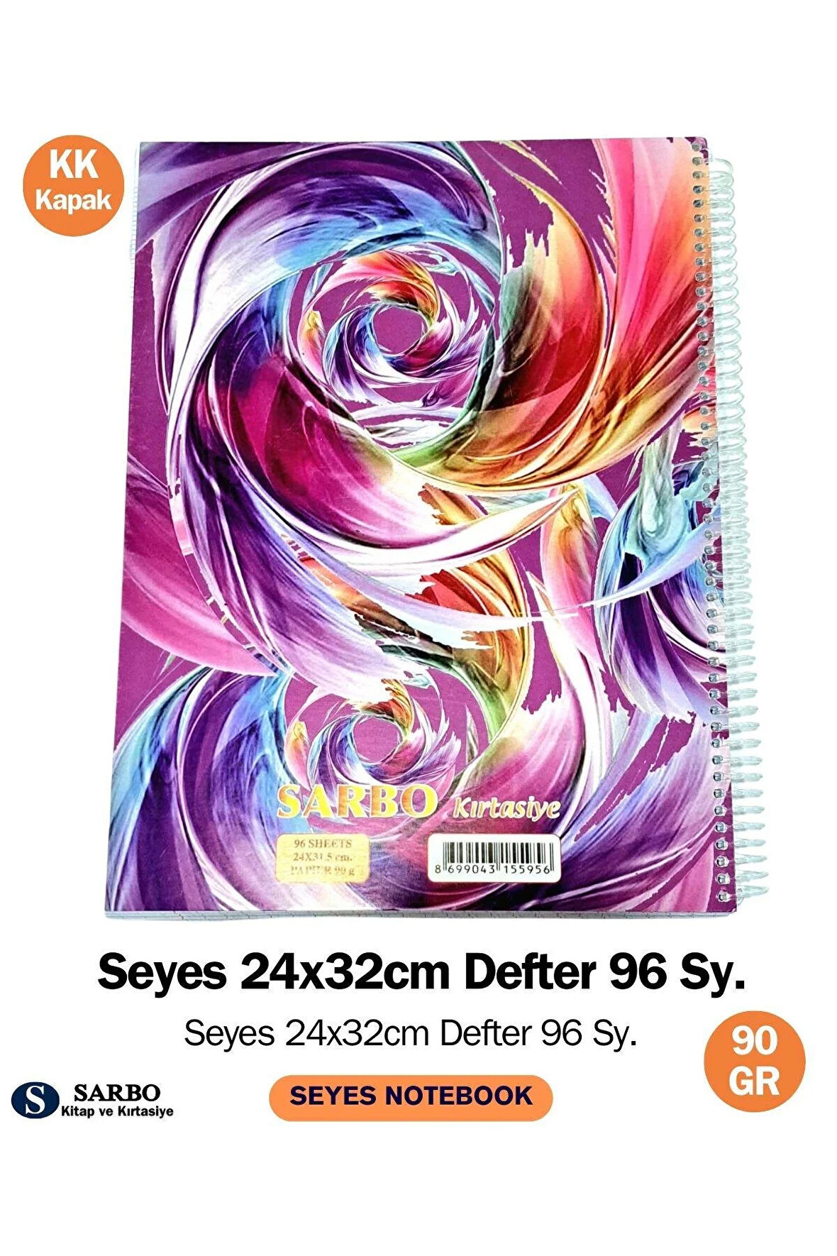 Fransız Seyes 24x32cm Defter 96 Sy. Spiralli Karton Kapak