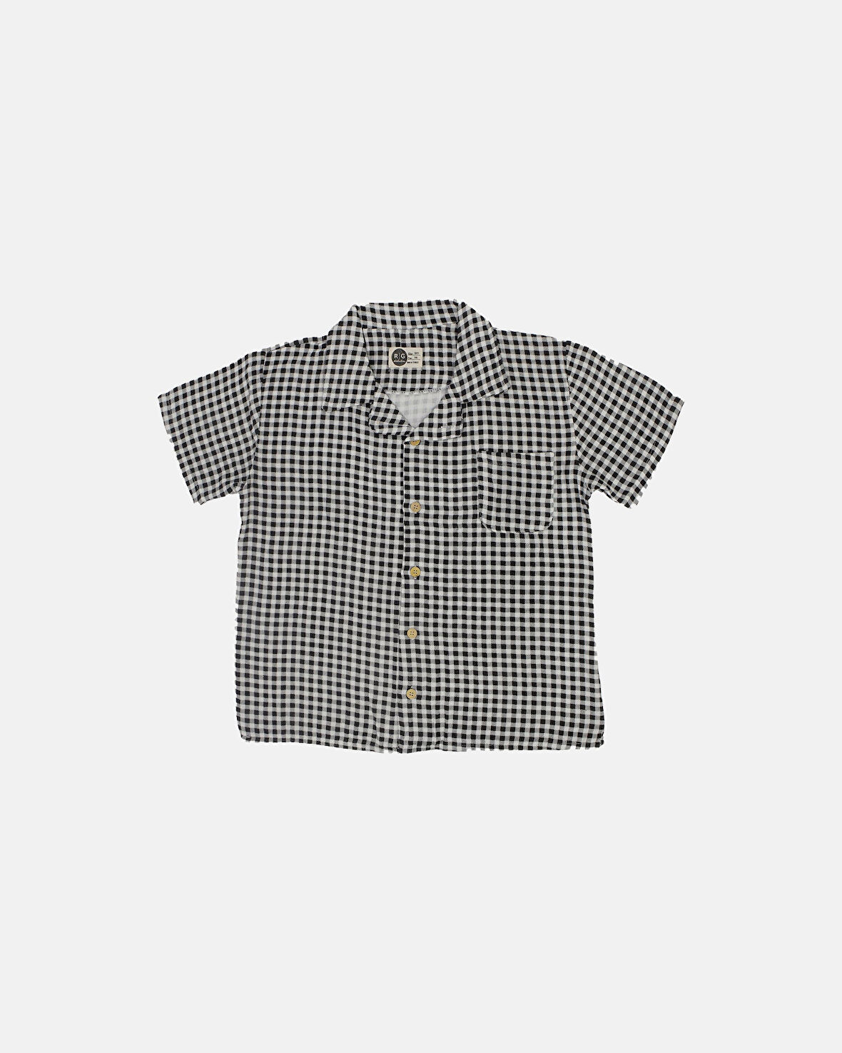 ÖNÜ DÜĞMELİ KISA KOL GARSON GÖMLEK