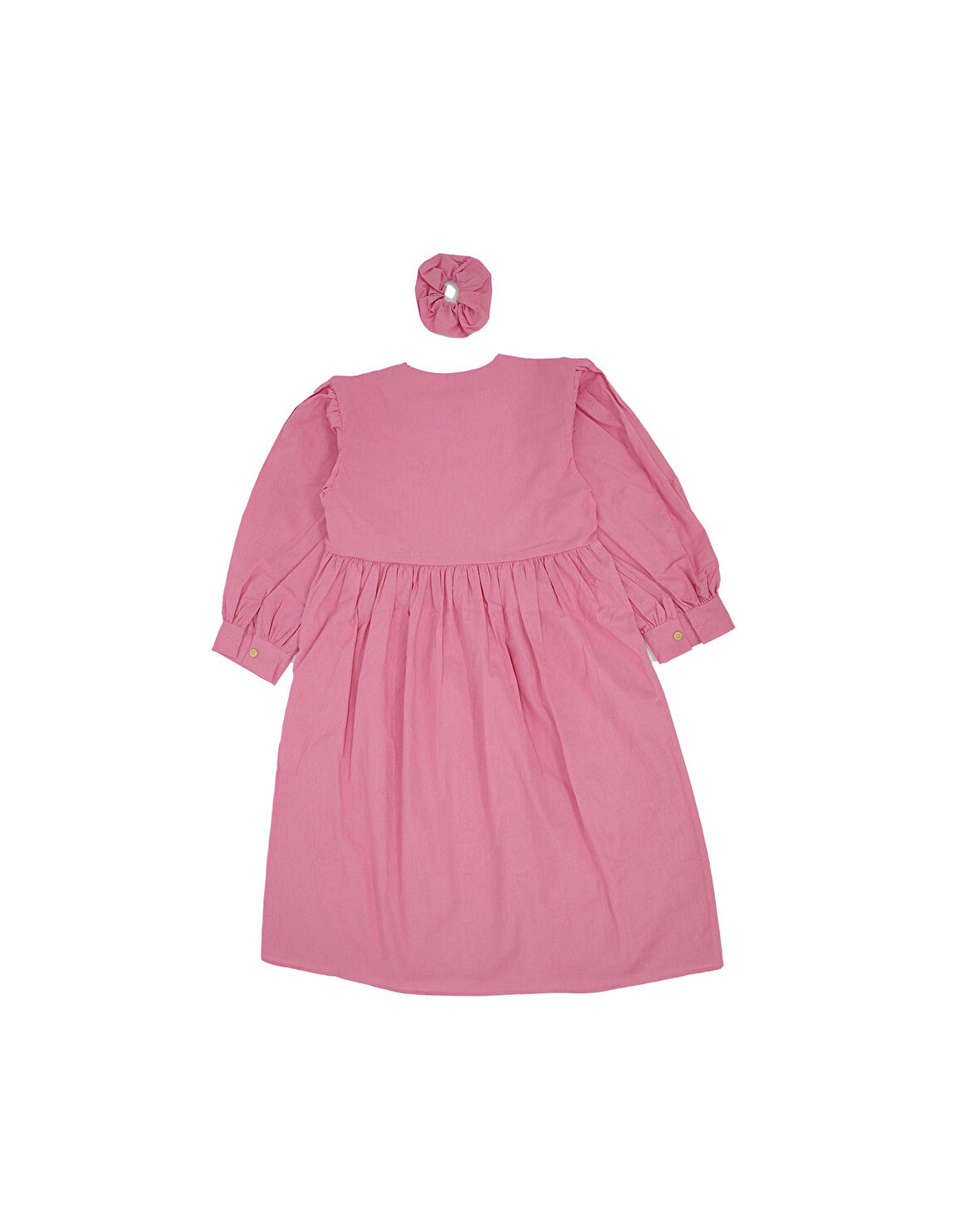 Genç Keten Dantelli Elbise ve Saç Bandı