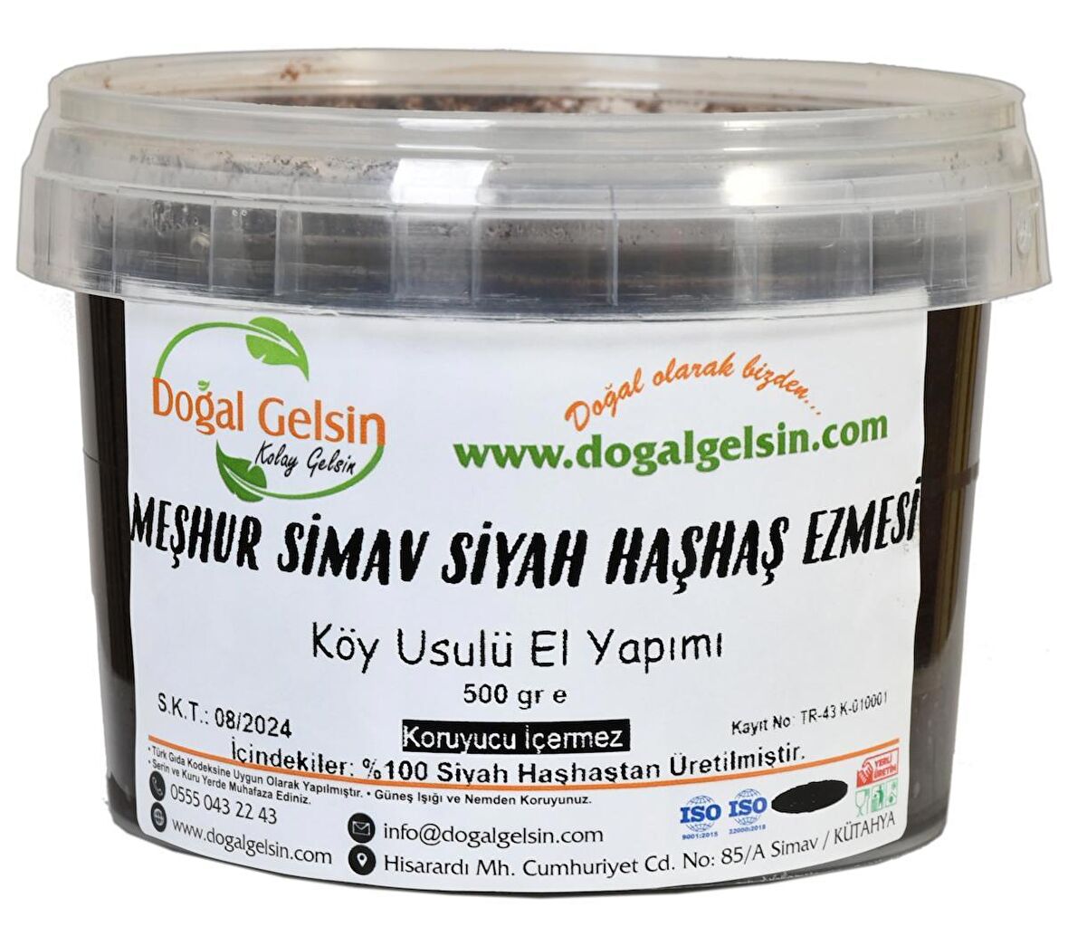 Doğal Gelsin Meşhur Simav Siyah Haşhaş Ezmesi - 500 gr