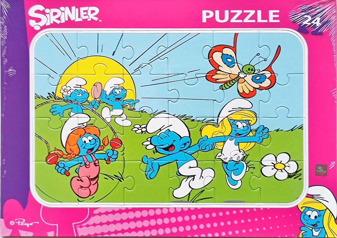 Kesman Kitap Şirinler 3+ Yaş Büyük Boy Puzzle 24 Parça