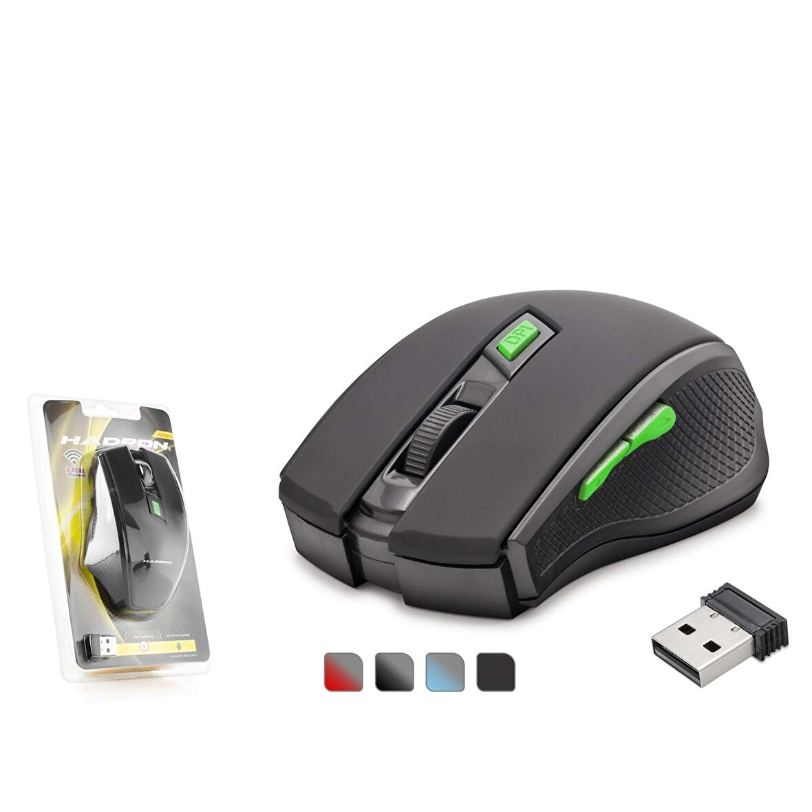 Hadron HDX3404-S 1600dpi 2.4Ghz USB Kablosuz Mouse - Siyah