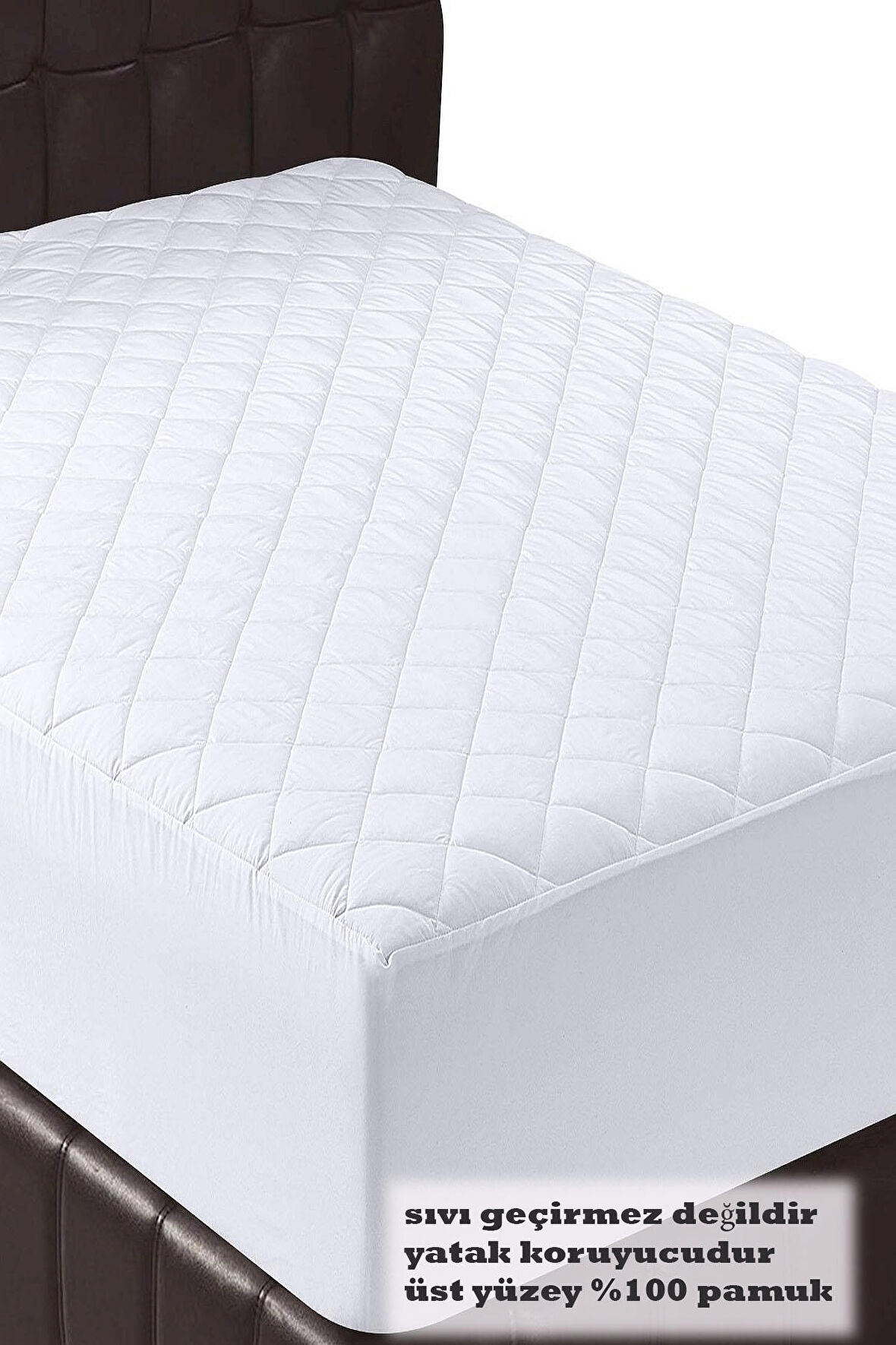 Pamukkale Alez Kapitone Fitted Yatak Koruyucu %100 Pamuk Alez 90x200