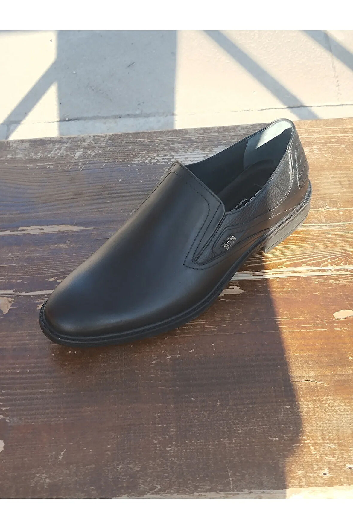 Erkek Kışlık Kundura Hakiki İç Dış Deri Kauççuk Taban Bağcıksız ve Kaymaz Taban