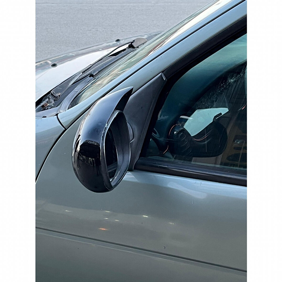 RENAULT SYMBOL 1998-2007 YARASA AYNA KAPAĞI FİBER SİYAH BOYALI