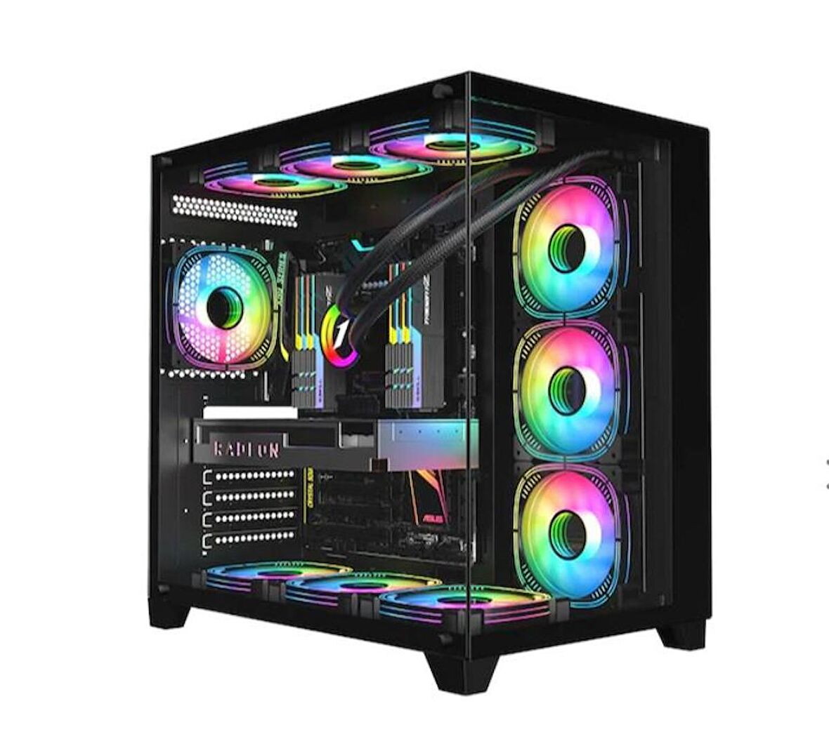 DFS GAMING REVENGEB AHRI AMD RYZEN 5 7500F RTX 4060TI B650M ANAKART 1TB M.2 NVME 32GB DDR5 RAM OYUNCU BILGİSAYARI