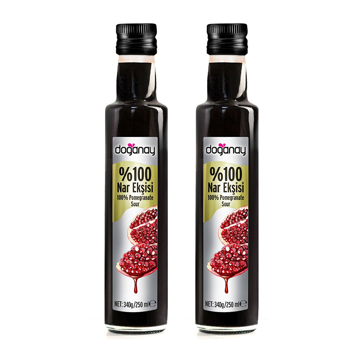 Doğanay %100 Doğal Nar Ekşisi 250 Ml Cam Şişe x 2 Adet