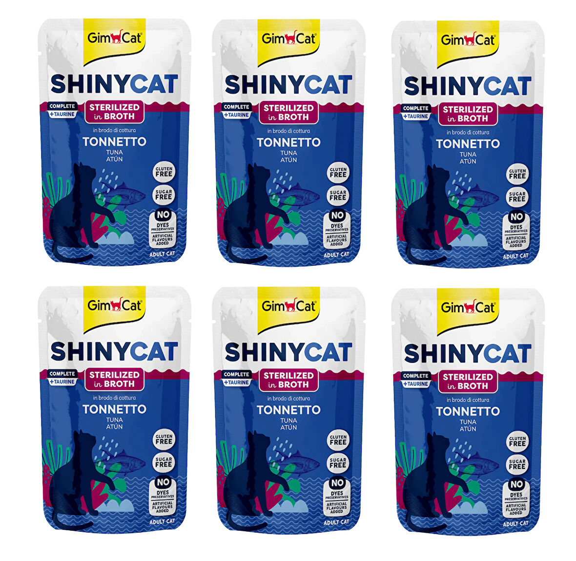 Gimcat Shinycat Pouch Ton Balıklı Kısırlaştırılmış Kedi Yaş Mama 70 Gr. X 6 Adet