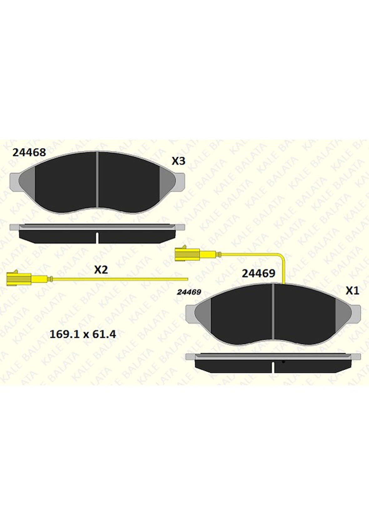 2446819005 Ön Balata Takımı Ducato 3 Boxer 3 Jumper 3