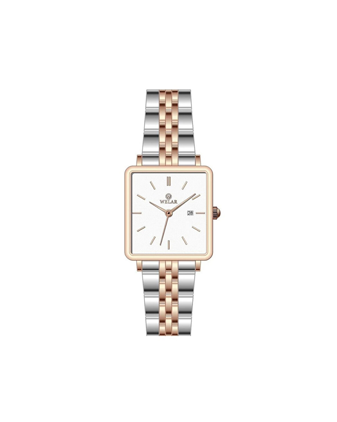 WEL3460-5 Kadın Kol Saati Gümüş Rose Renk Paslanmaz Çelik Kordon