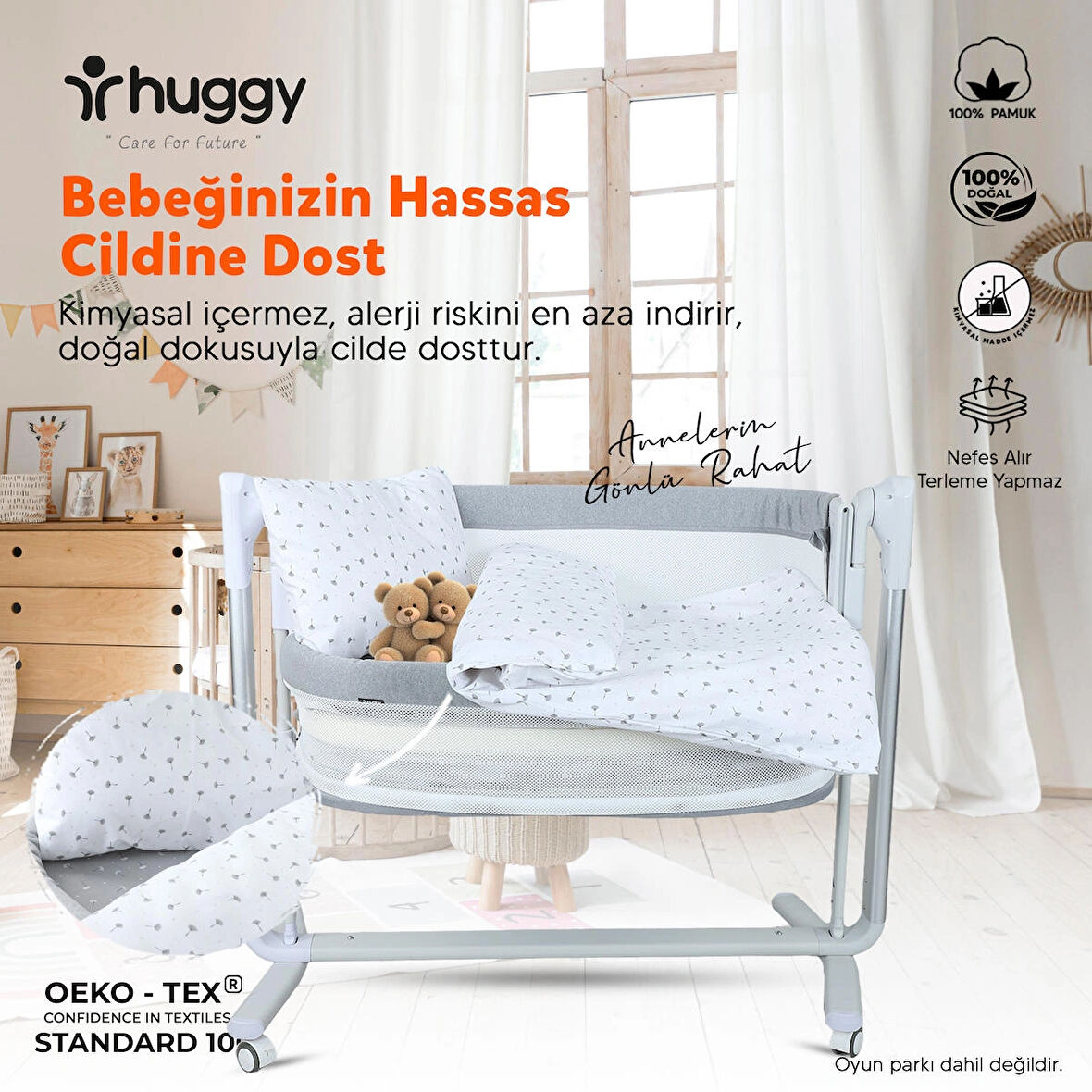 Huggy Moon 70X100 %100 Pamuk Bebek Nevresim Takımı