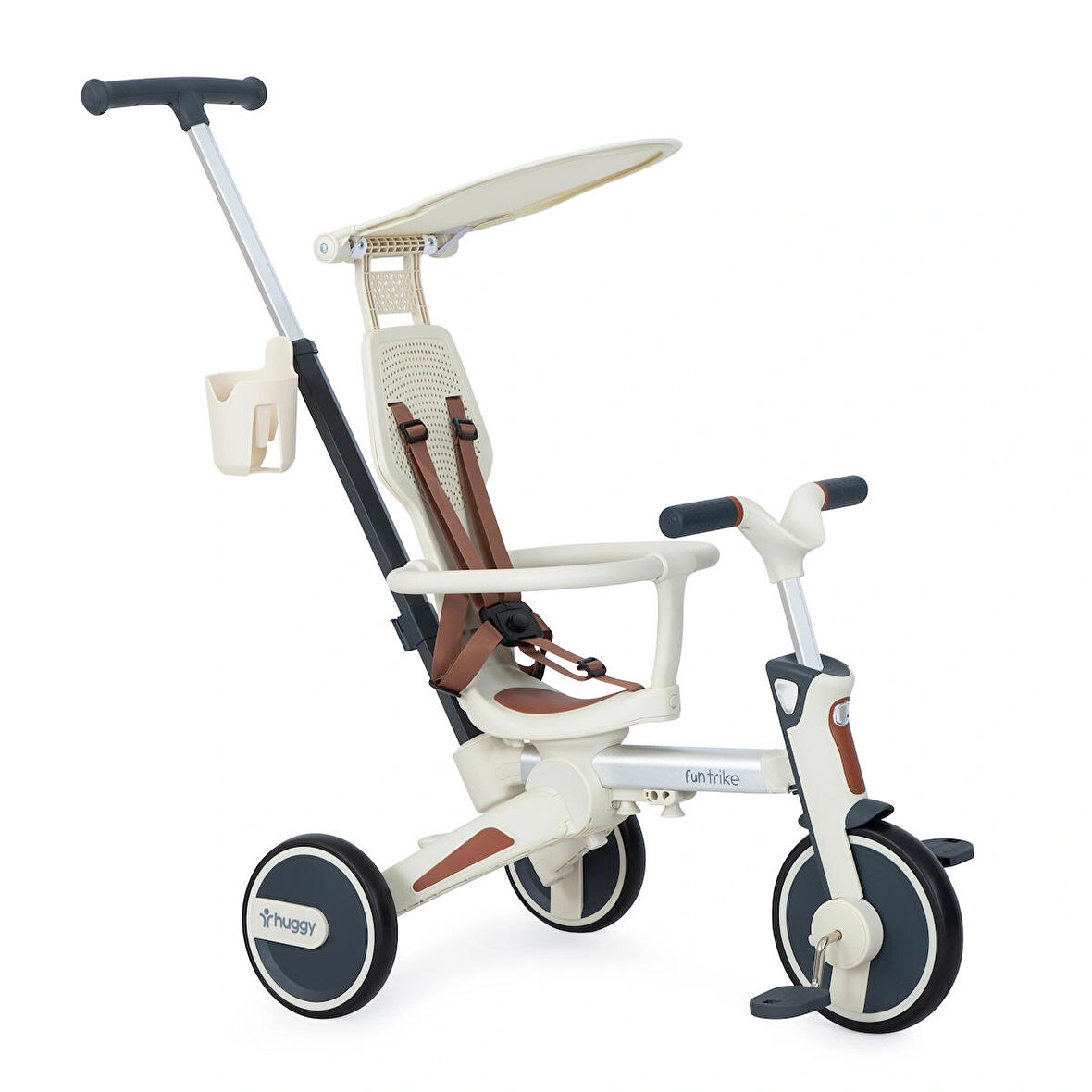 Huggy 6in1 FunTrike 3 Tekerlekli Bebek Bisikleti |Ebeveyn Kontrollü, Katlanabilir ve Denge Modlu