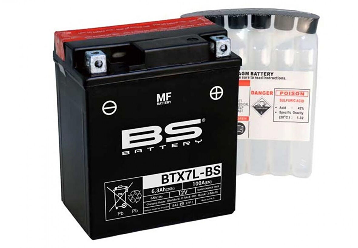 Bs Akü Btx7l-bs 12v7ah 2012-2015 Piaggio Fly 125 3v