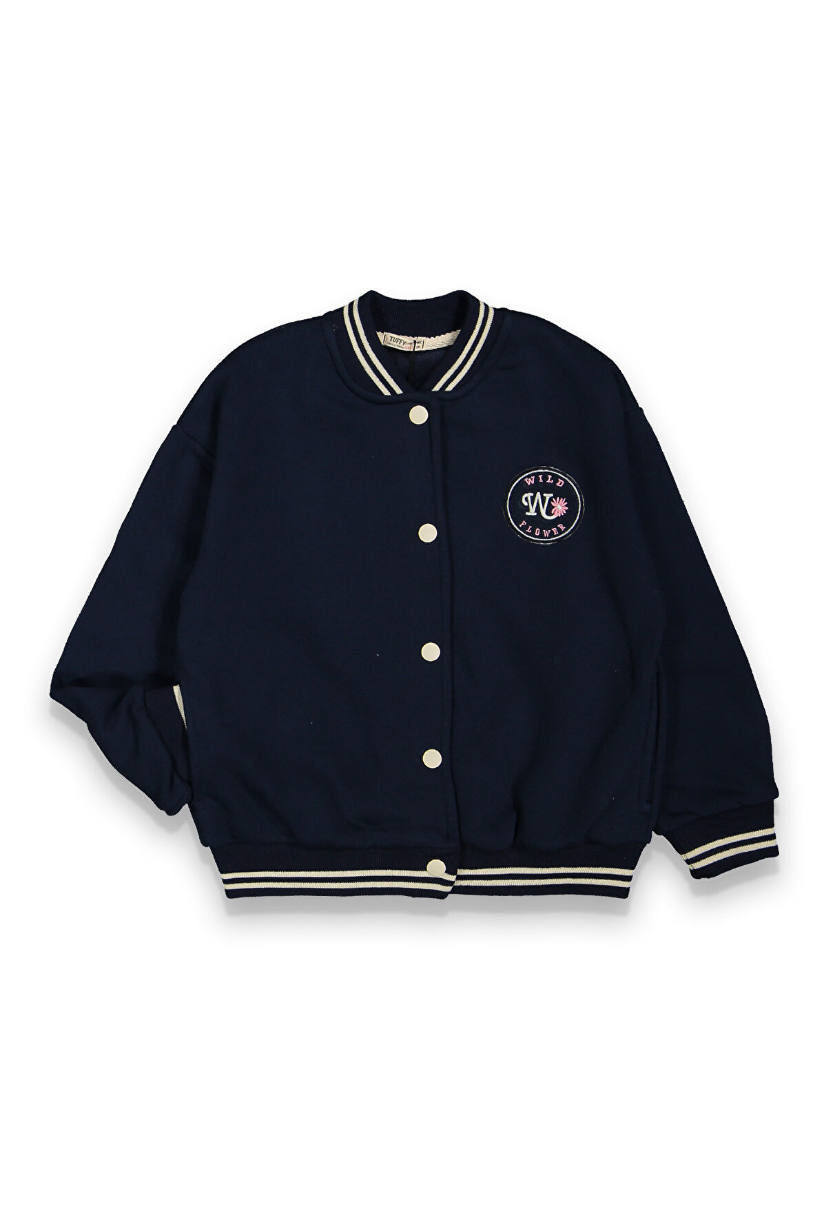 Kız Çocuk 3 İplik Oversize Kolej Ceket