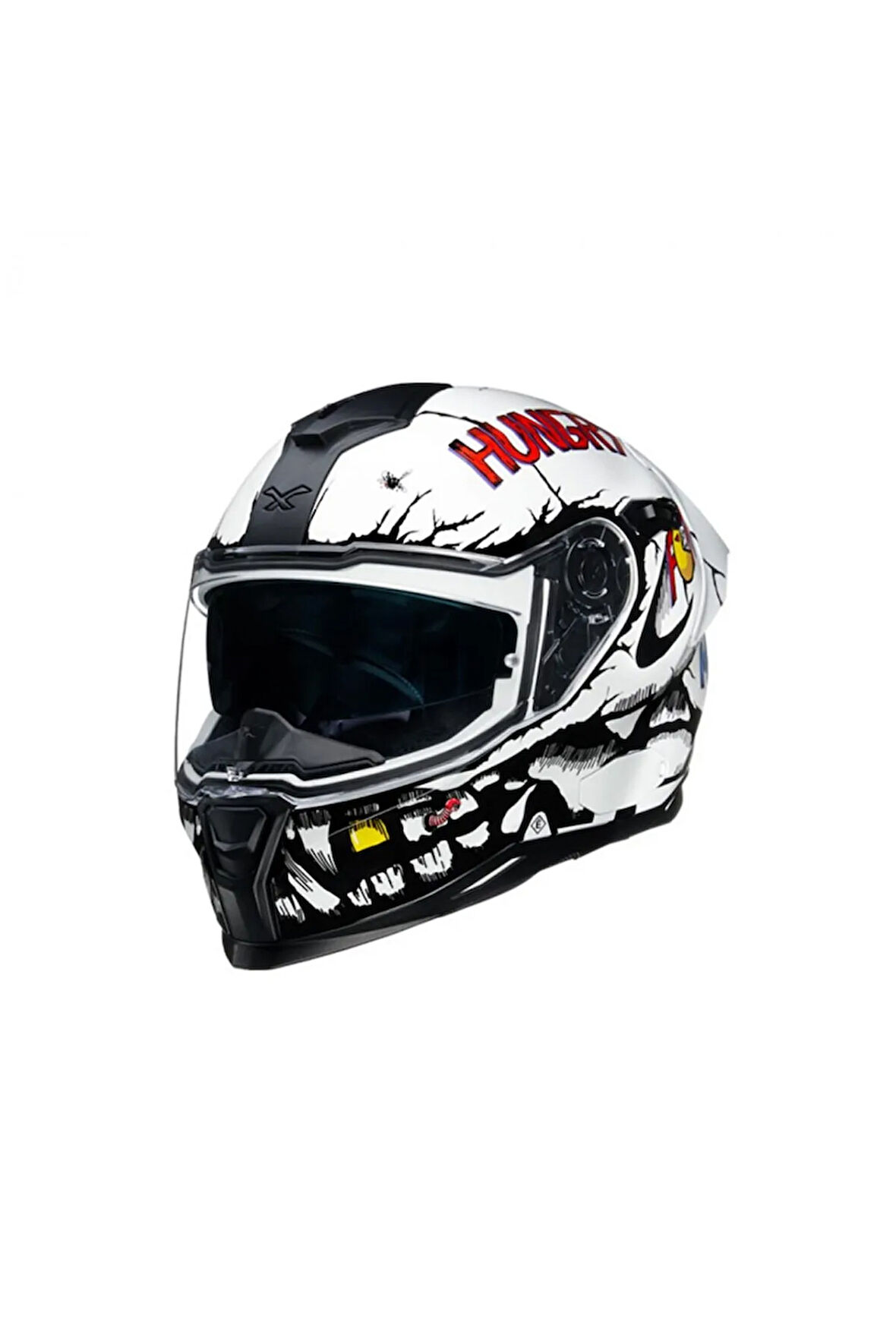 Sx.100r Hungry Mıles Kapalı Kask Beyaz
