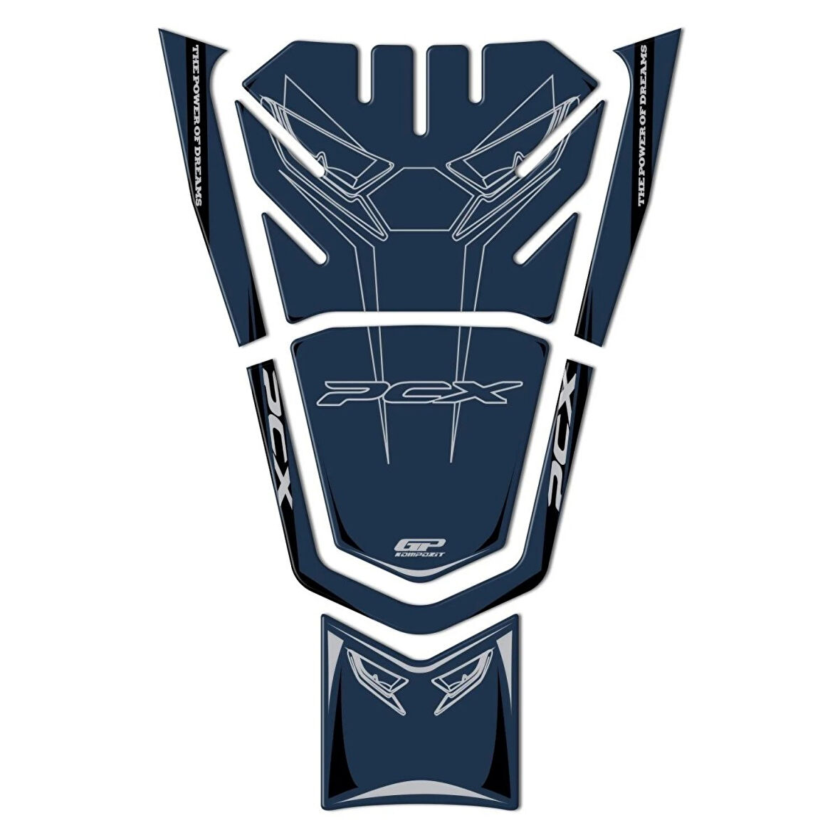 Gp Kompozit Tank Pad Mavi Honda Pcx 125 2021-2024