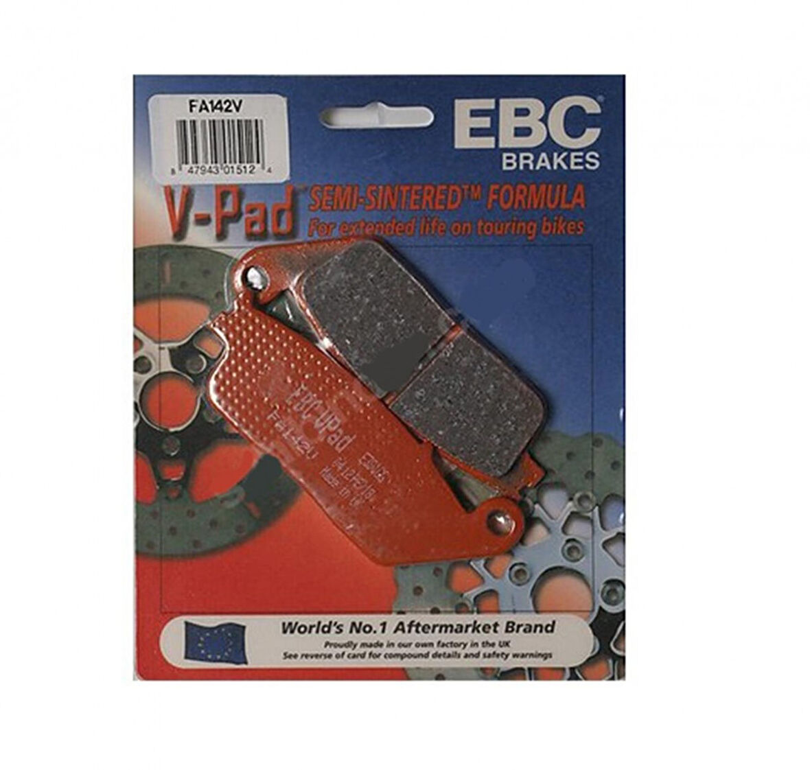 Ebc Fren Balatası Yarı Sinter Fa142v 2010-2017 Honda Cbr 250 R  Ön