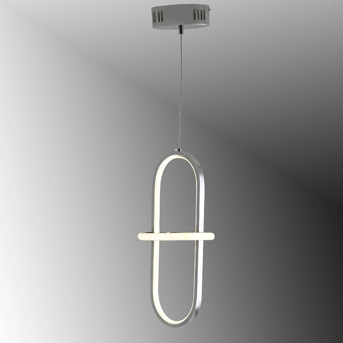 TT006-1-KR-3RN TT Aydınlatma 3 RENK IŞIK LED Minyon Modeli Tekli Krom Kaplama Led Avize