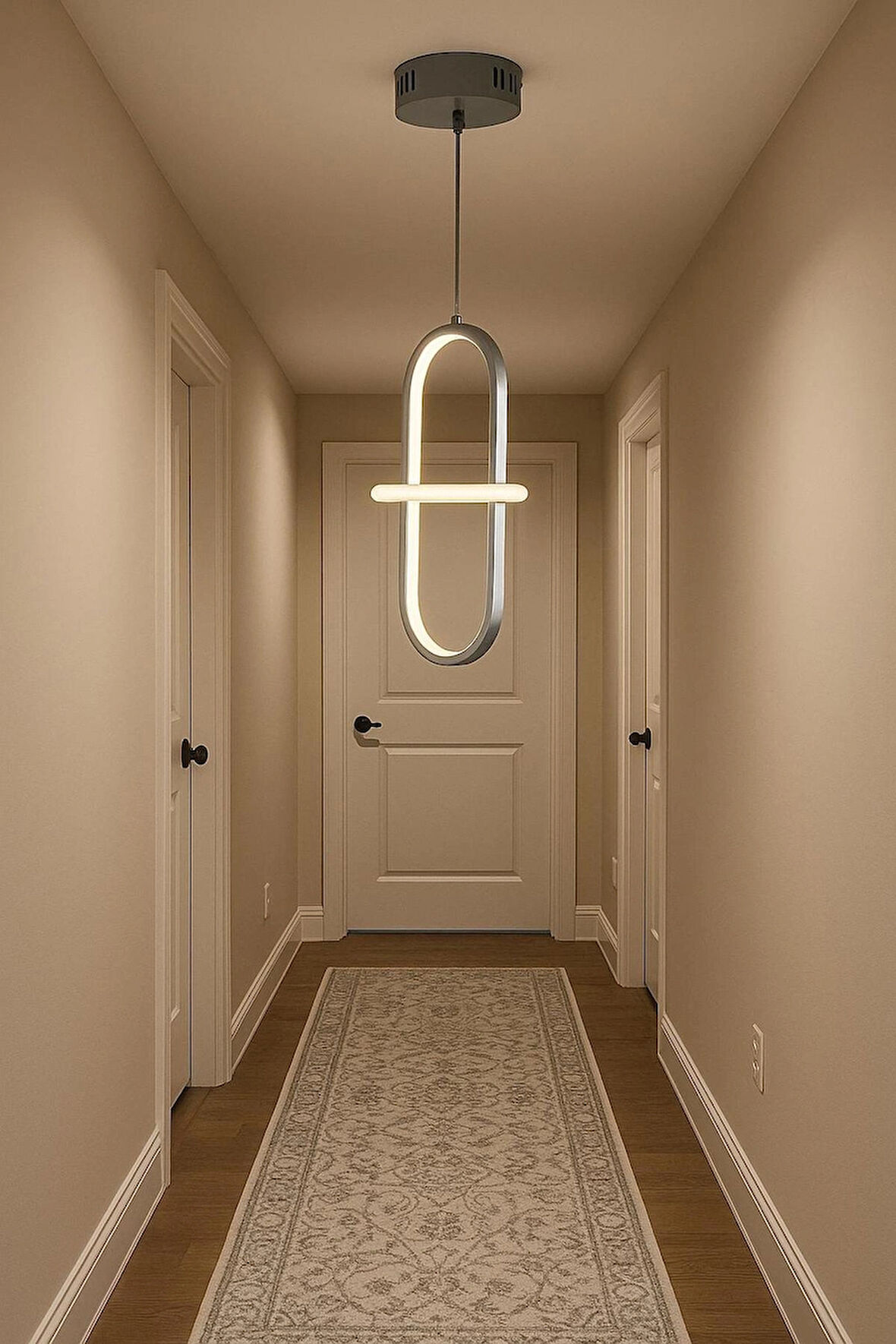 TT006-1-KR-BYR TT Aydınlatma BEYAZ IŞIK LED Minyon Modeli Tekli Krom Kaplama Led Avize