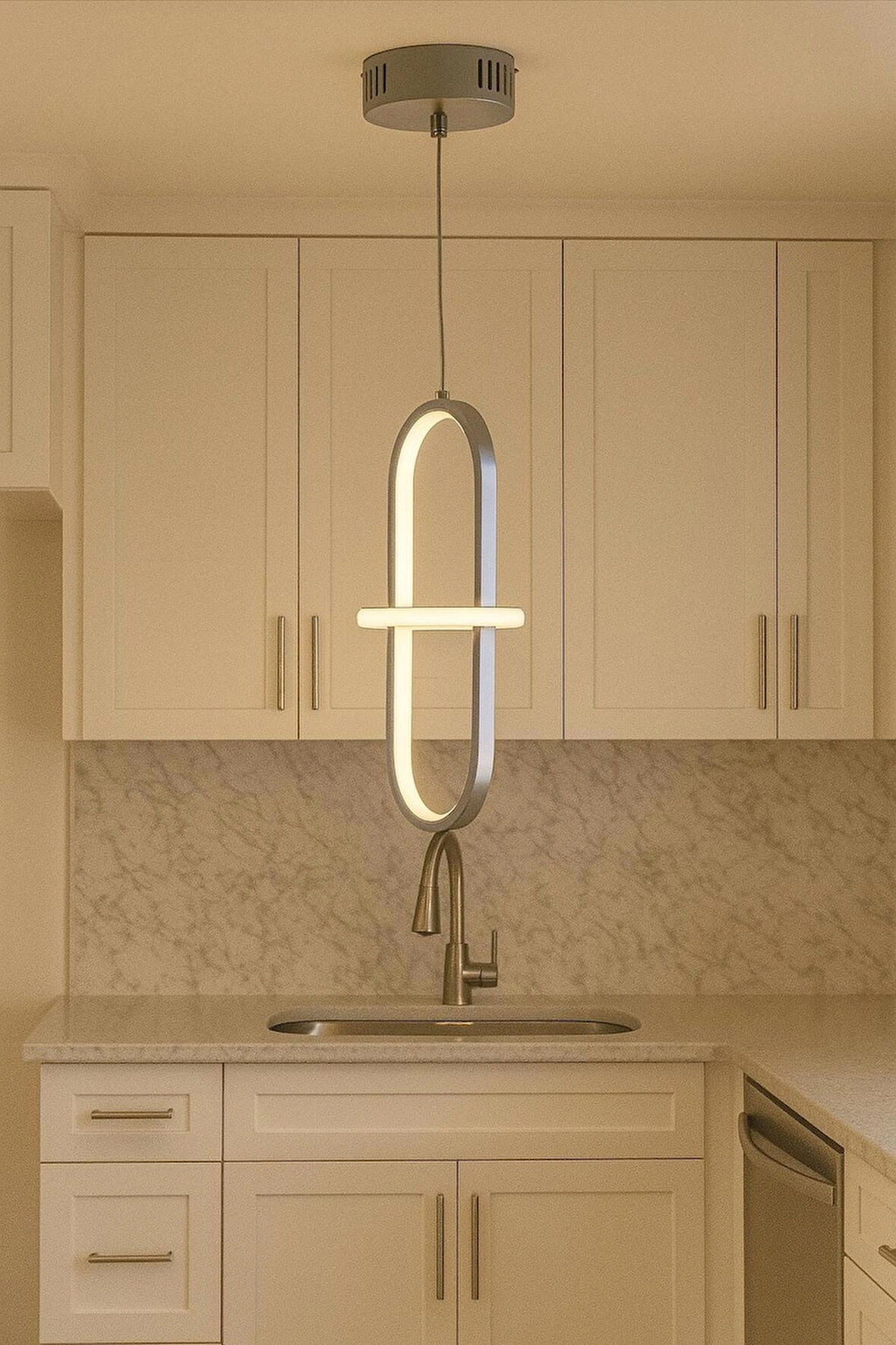 TT006-1-KR-GNR TT Aydınlatma GÜN IŞIĞI LED  Minyon Modeli Tekli Krom Kaplama Led Avize