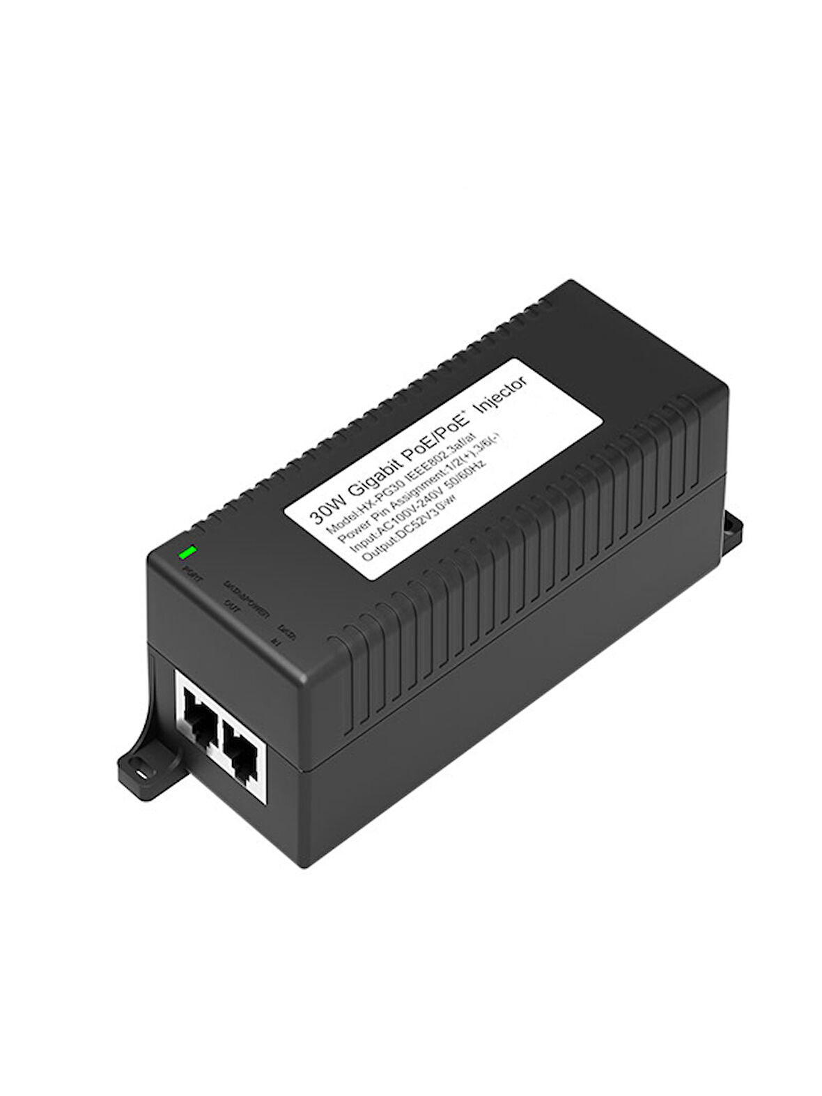 Anunnaki AN1030 Gigabit PoE Injector | 30W 1000Mbps IEEE802.3af/at IP Kamera Network Güç Adaptörü 