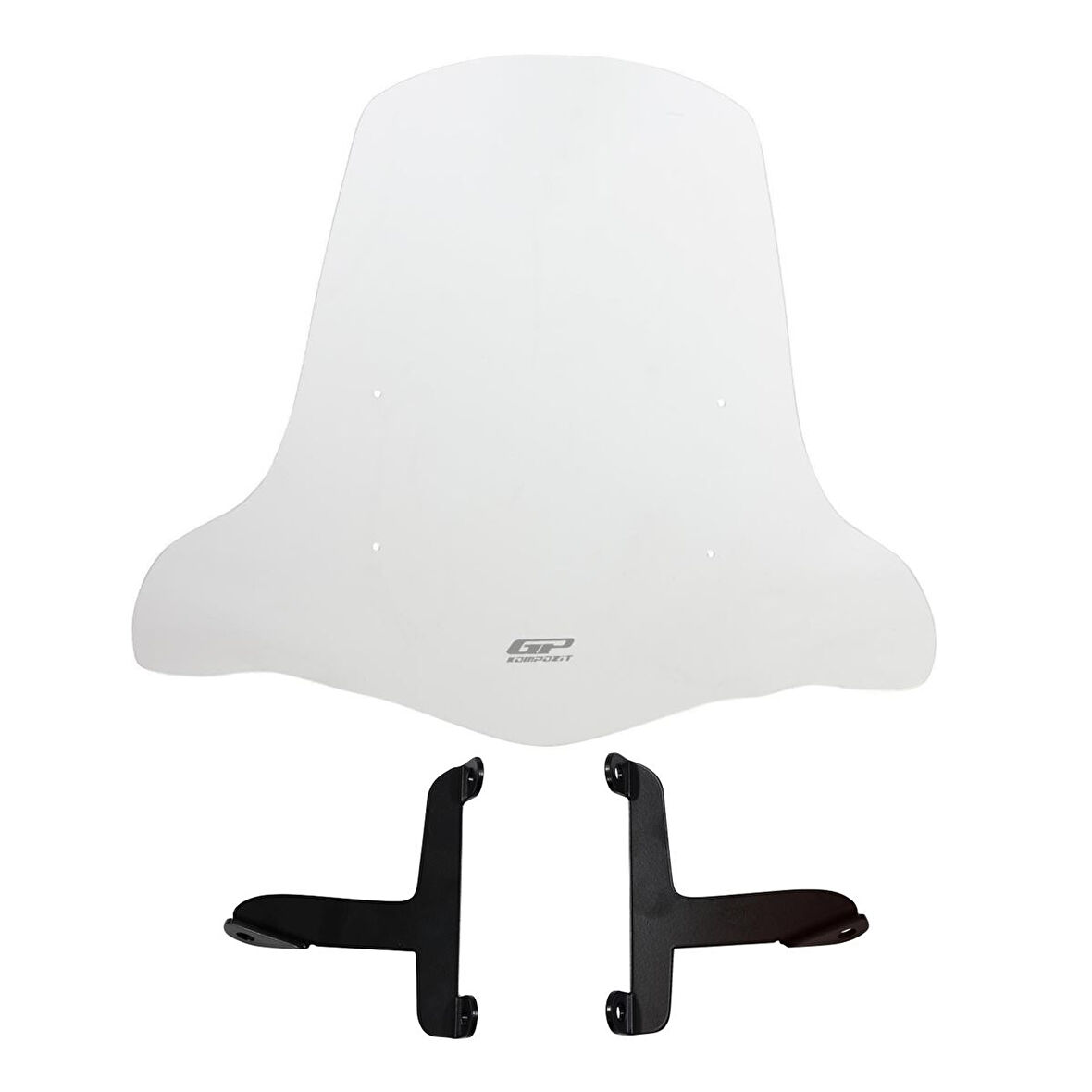 Gp Kompozit Siperlik Camı 59cm Elcikli Şeffaf Scooter Universal
