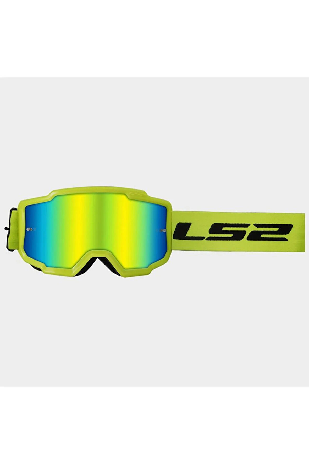 Motokros Gözlük Charger Goggles Iridyum Camlı Neon Sarı