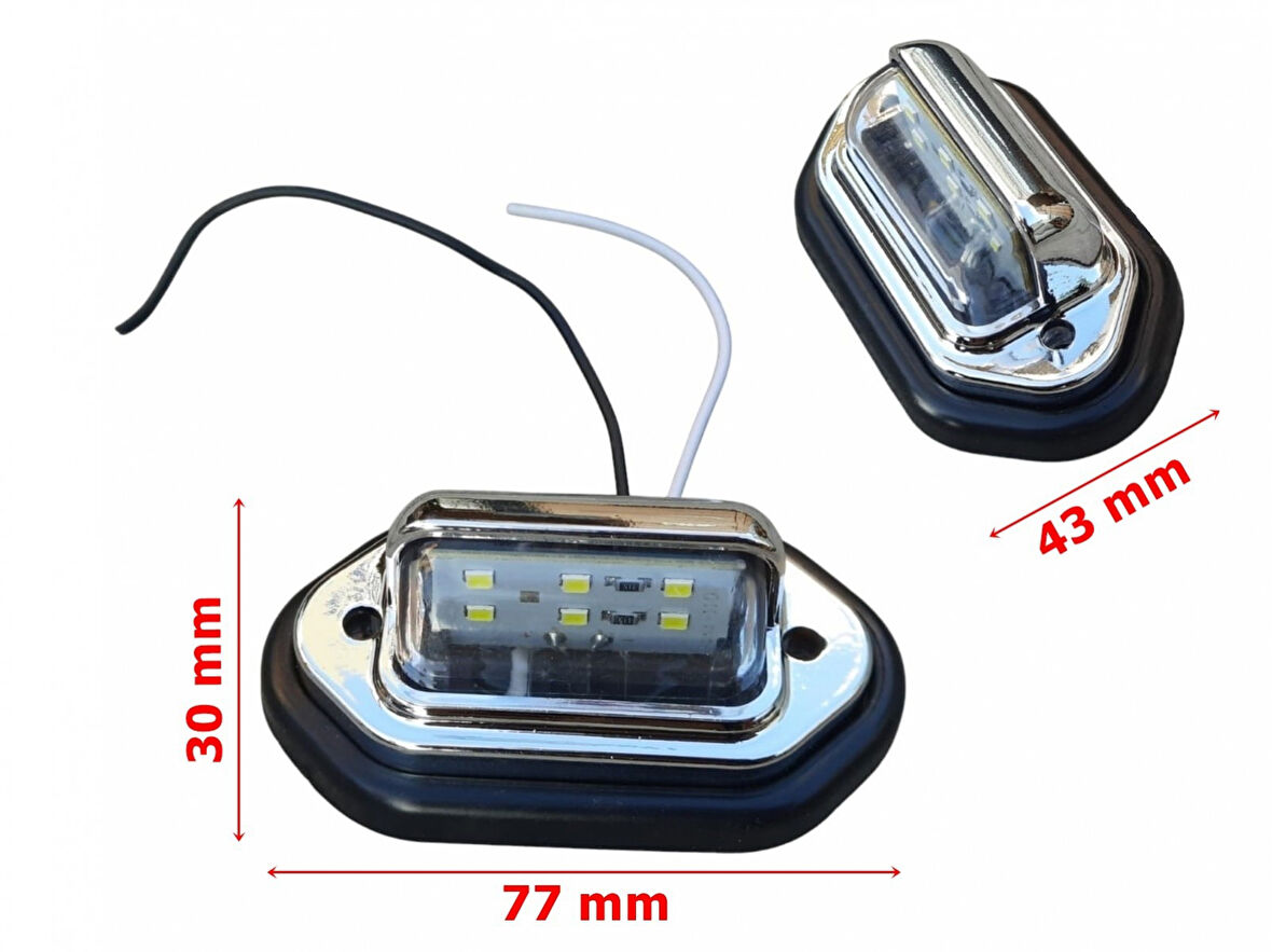 Motospartan Plaka Aydınlatma Lambası 6 Led Beyaz