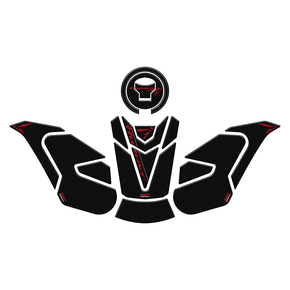 Gp Kompozit Tank Pad Seti Karbon Honda Cb 750 Hornet 2023-2024