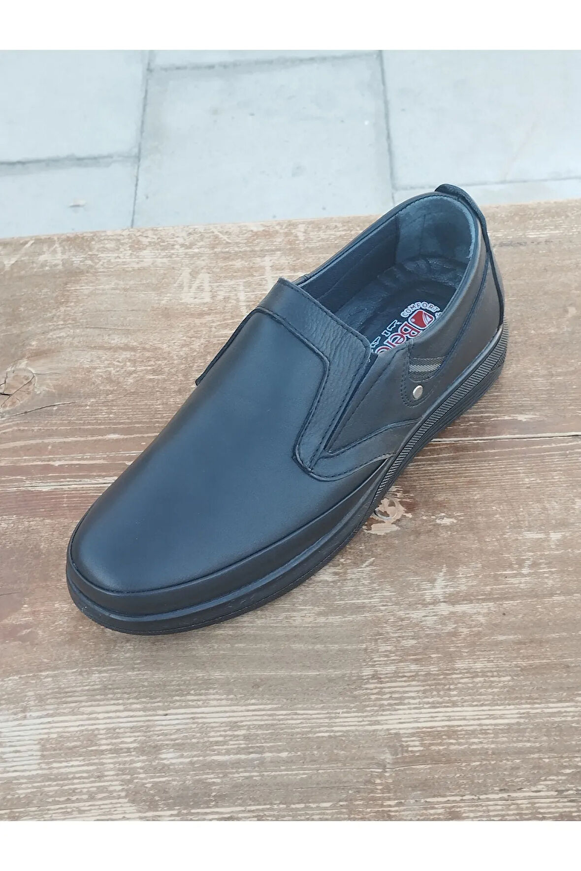 Erkek Kışlık Kundura Hakiki Deri  Kauççuk Taban Otobetik ve Bağsız