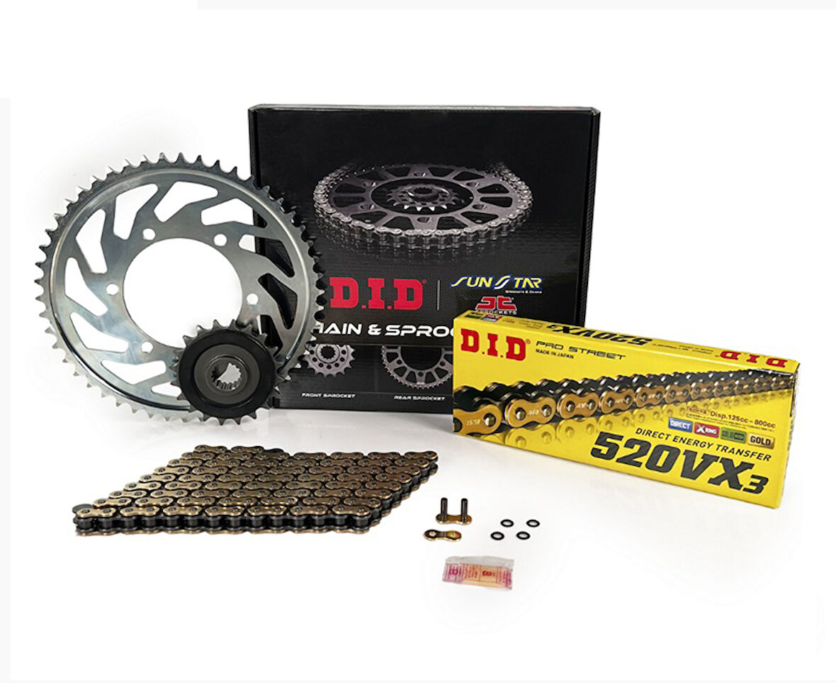 Dıd Zincir Dişli Seti Gold 520vx3 Yamaha Xj6 Dıverson F 2009-2015 (jtf1595-16t - Jtr305-46t 520vx3 G