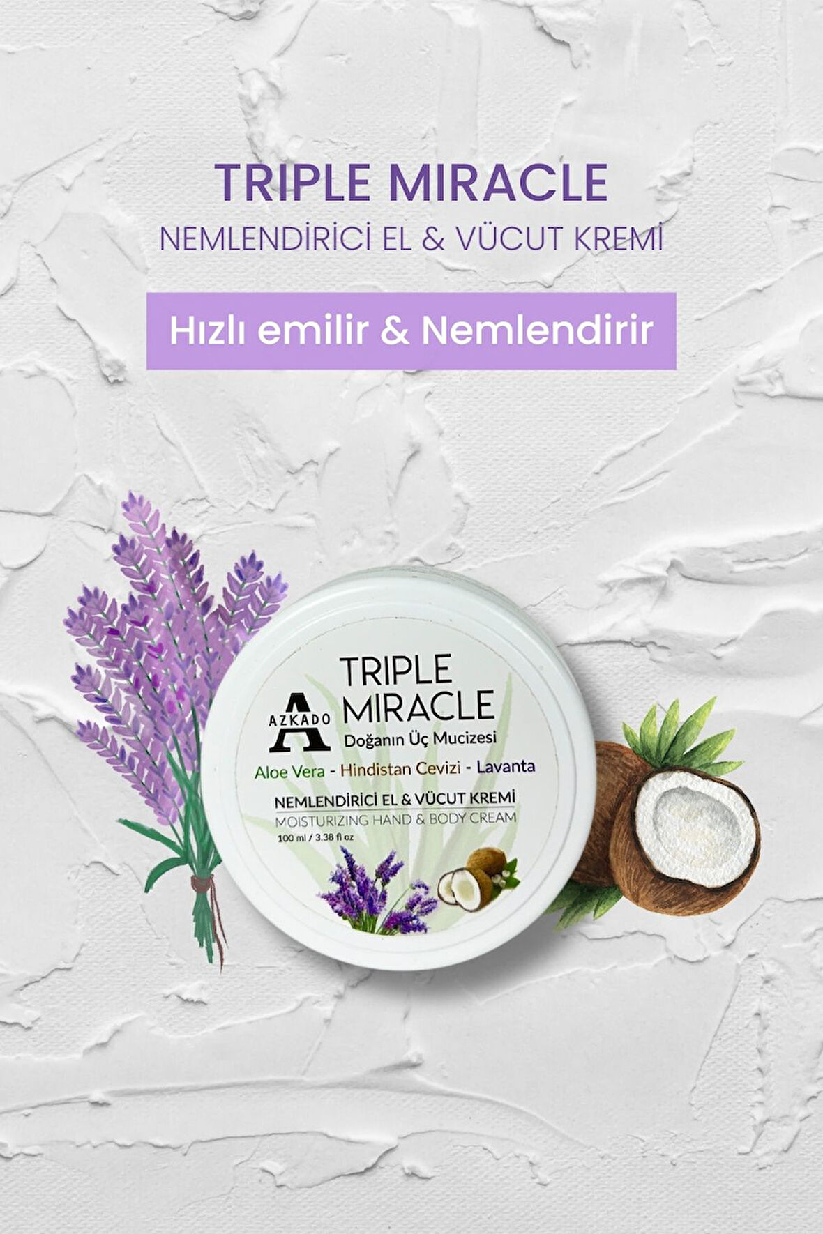 Triple Miracle Nemlendirici El ve Vücut Kremi 1 Alana 1 Bedava