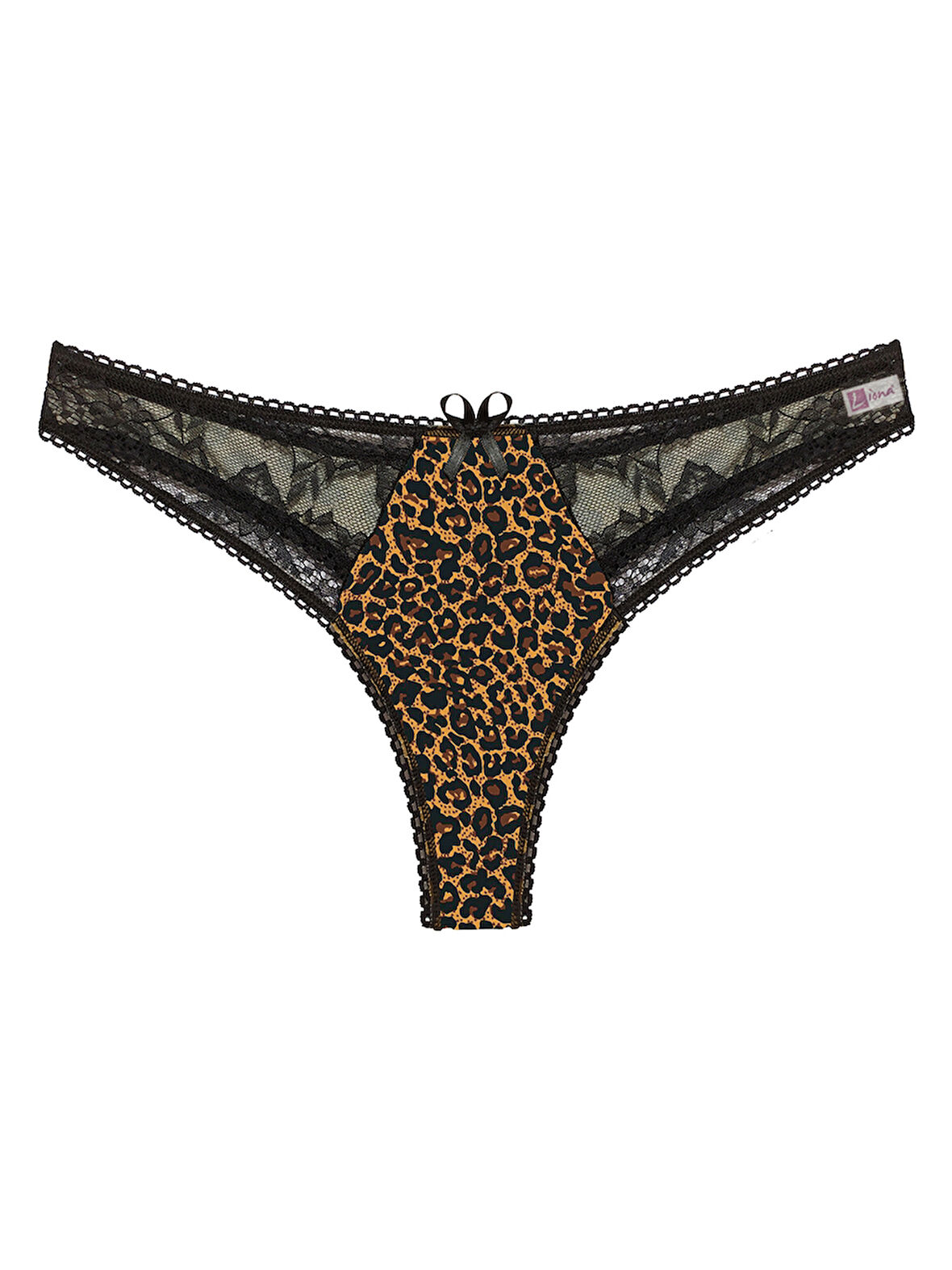 Leopar Desenli Dantelli  G String Külot