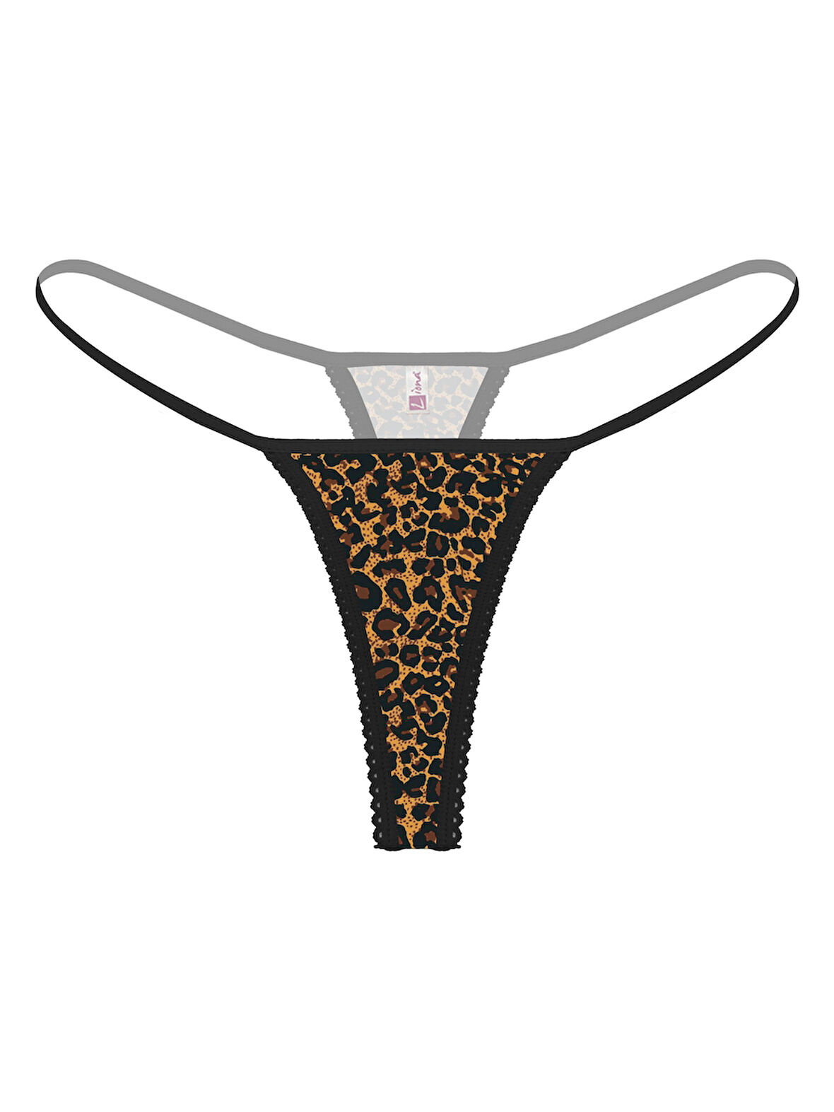 Leopar Desenli Kadın  String