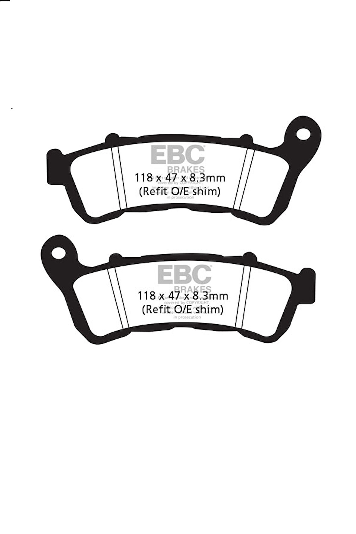 Ebc Fren Balatası Sinter Sfa388hh 2012-2014 Honda Nc 700 Dc Integra Uyumlu Ön Fren Balatası