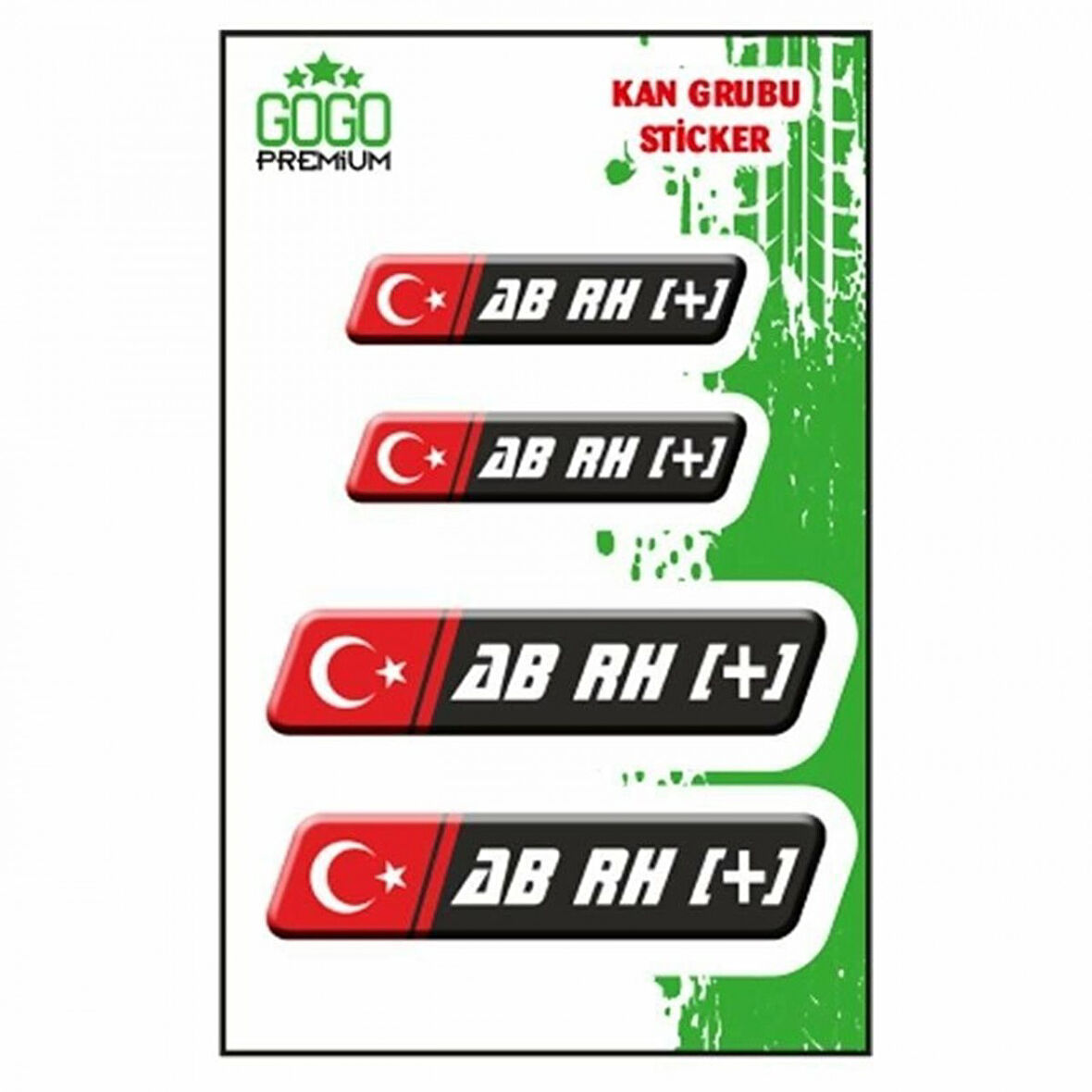 Gogo Kan Grubu Siyah Dörtlü Damla Etiket Iı Ab Rh(+)