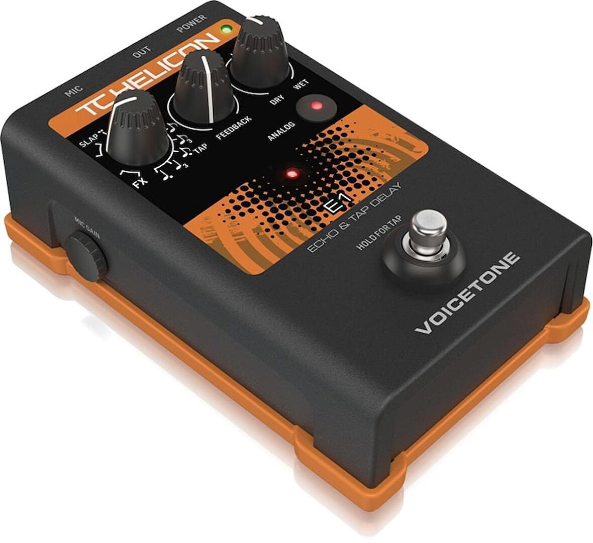 Tc Helicon Voicetone E1 Etkileyici Vokal Eko Efektleri için Tek Düğmeli Pedal