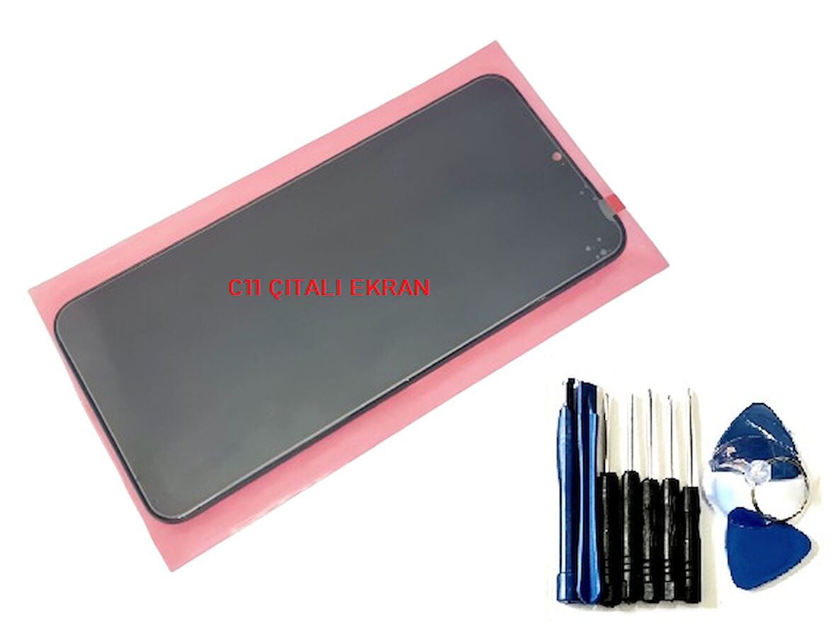 Oppo Realme C11 (RMX2185) Lcd Ekran Dokunmatik Orijinal (ÇITALI) Tamir Seti