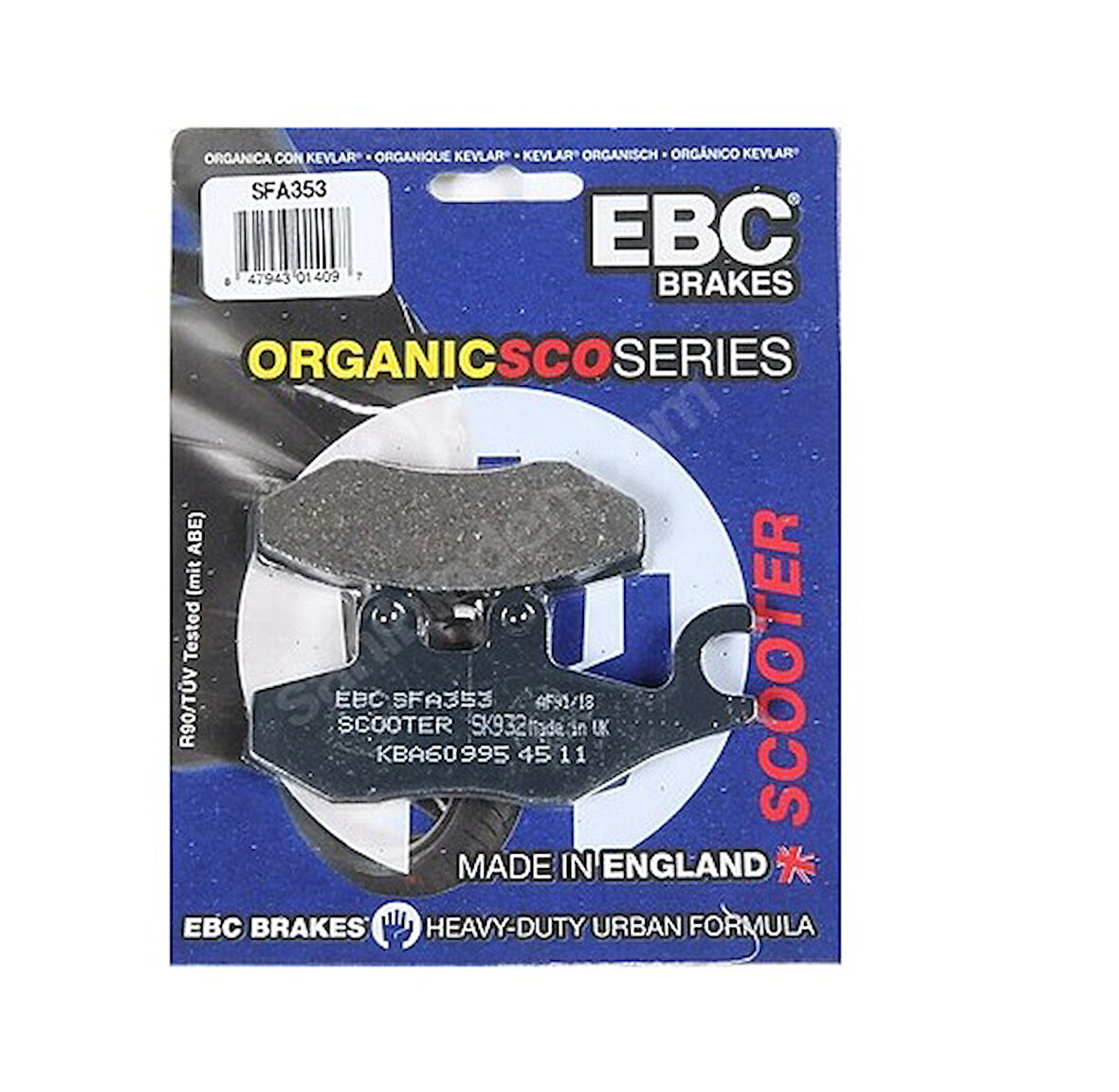 Ebc Fren Balatası Sfa353 2007-2015 Piaggio Fly 100 Ön