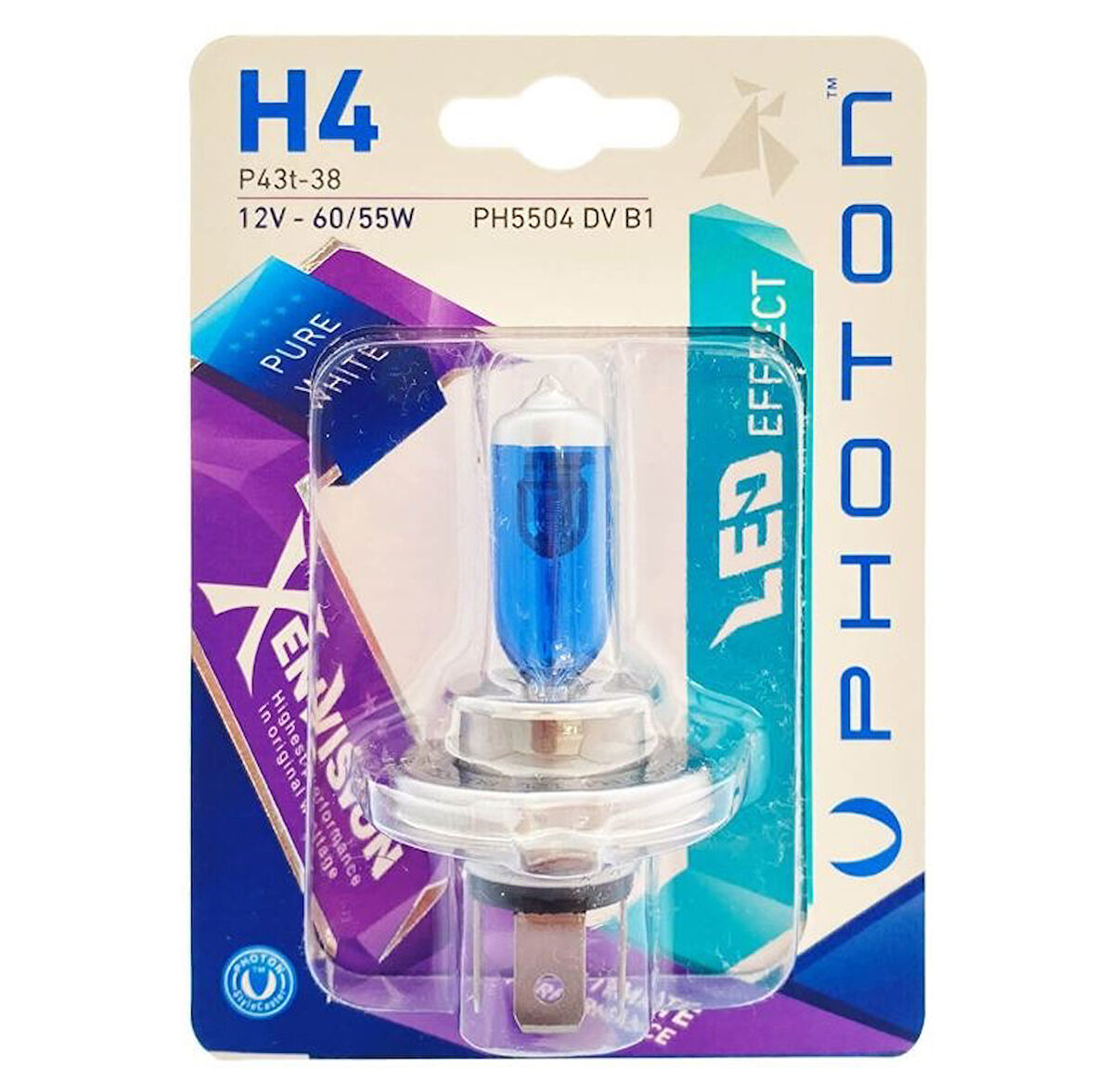 Photon Far Ampulu H4 60/55w Xen Vısıon Tekli Blıster